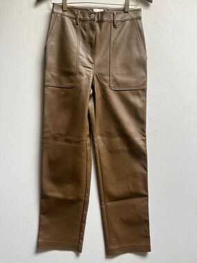 Wilfred Lucy Vegan Leather High Waisted Pants Sz 4